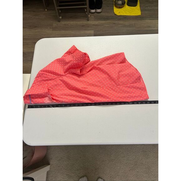 Talbots‎ Button Front Shirt Sz 20 Pink White Polka Dot Wrinkle Resistant Cotton - Picture 10 of 11